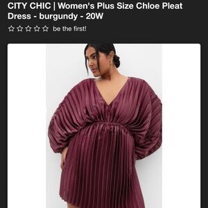 City Chic Plus Chloe Pleat Dress Size 20